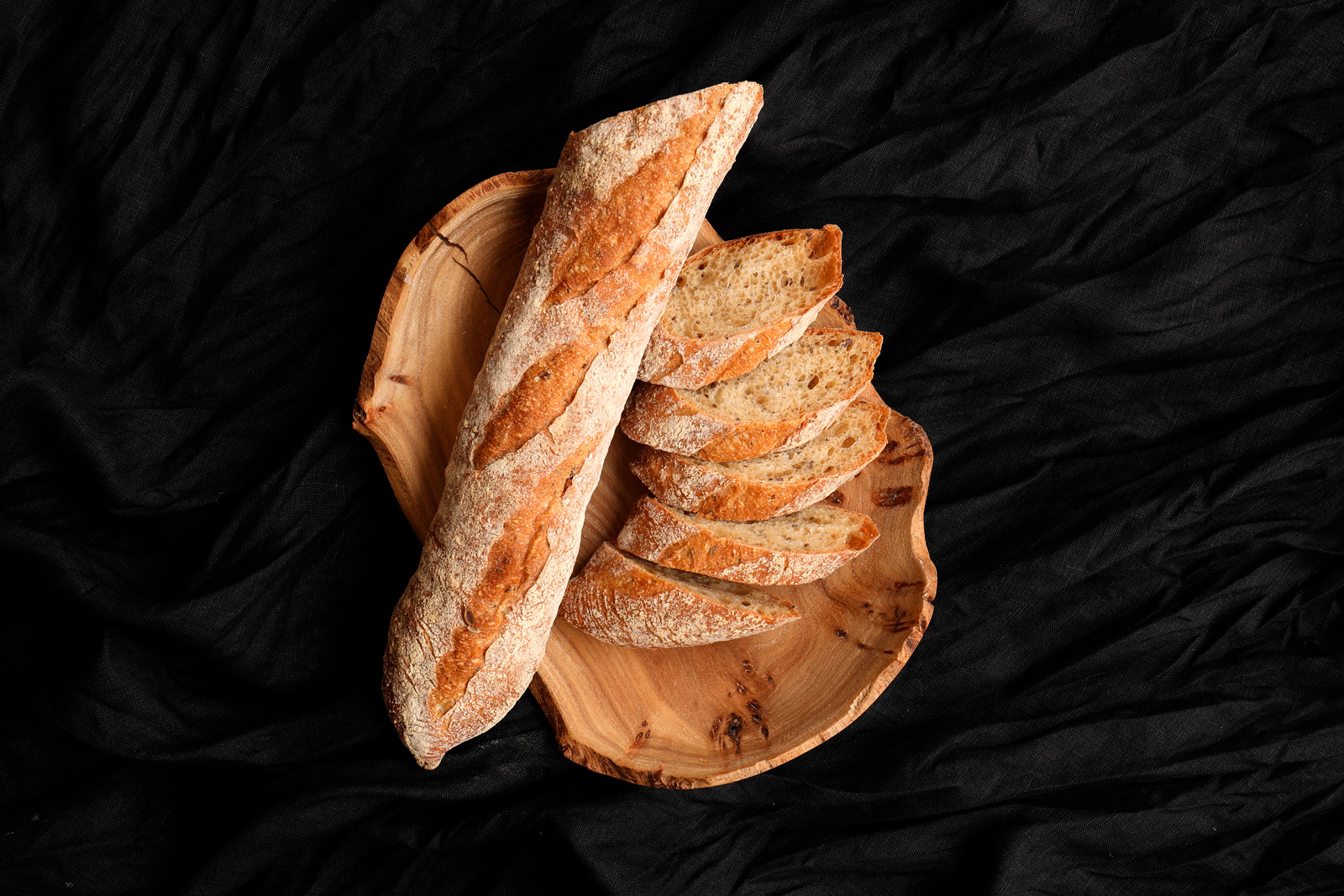 фотоссесия food photo багет нарезанный